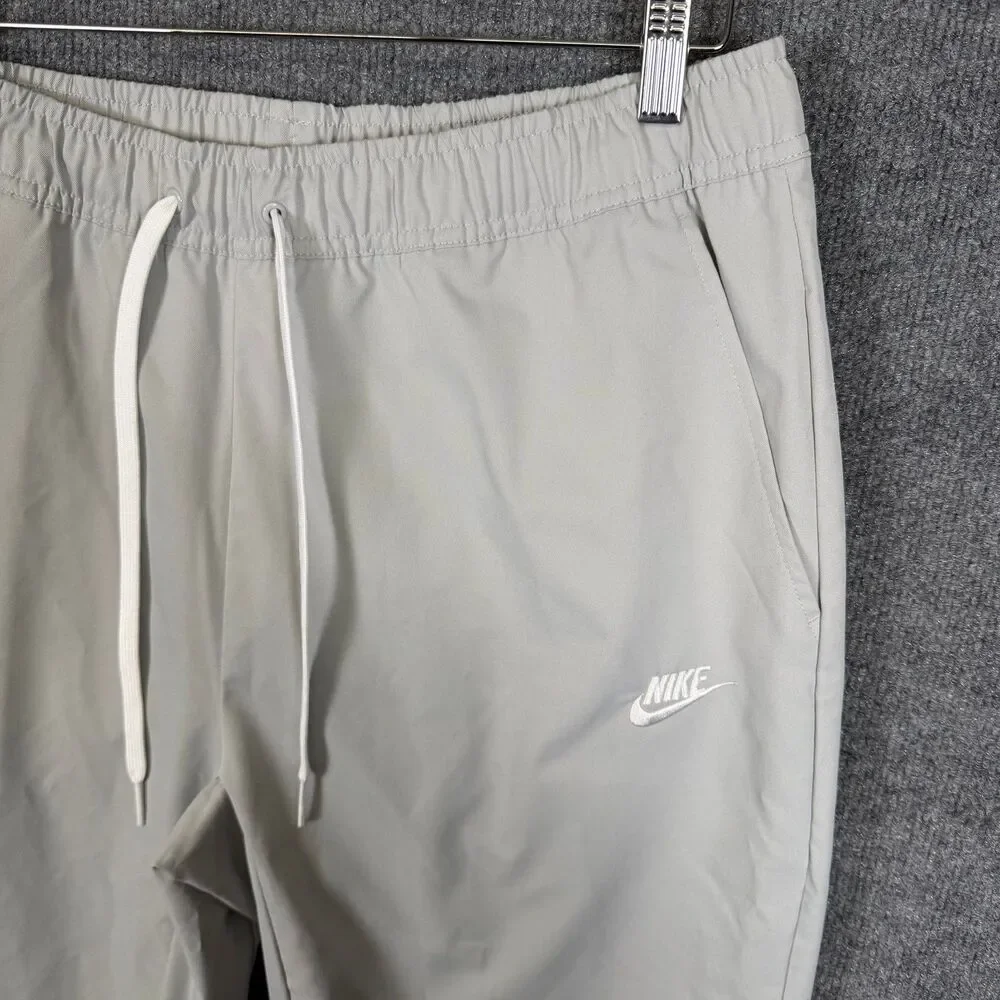 Nike Club Woven Tapered Pants Men's Large White DX0623-077 Joggers Drawstring